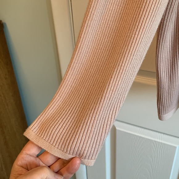 Women’s Calvin Klein 1x neutral cream zip  spring sweater - Picture 5 of 5